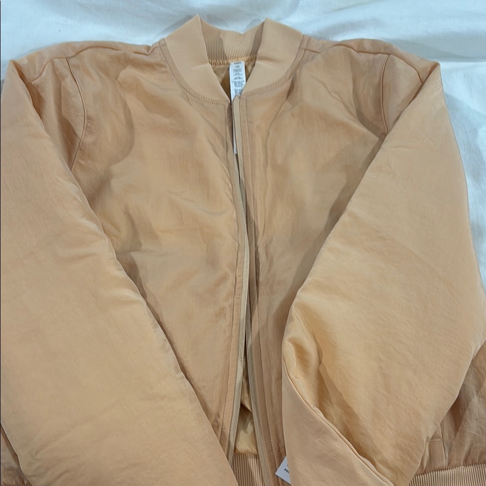 Lululemon Athletica Tan Bomber Jacket Relaxed Fit